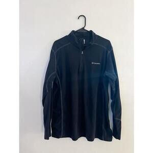 Columbia Klamath Range II fleece half zip black thin base layer mens XL